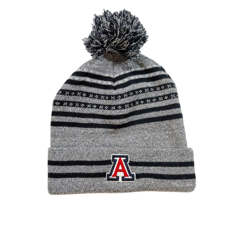 Arizona Wildcats NCAA Captivating Headwear‎ Gray Black Pom Beanie Hat